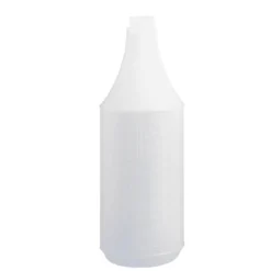 Tolco® 32 oz. White 9.5" Tall Round Spray Bottle w/ Embossed Measuring Scale