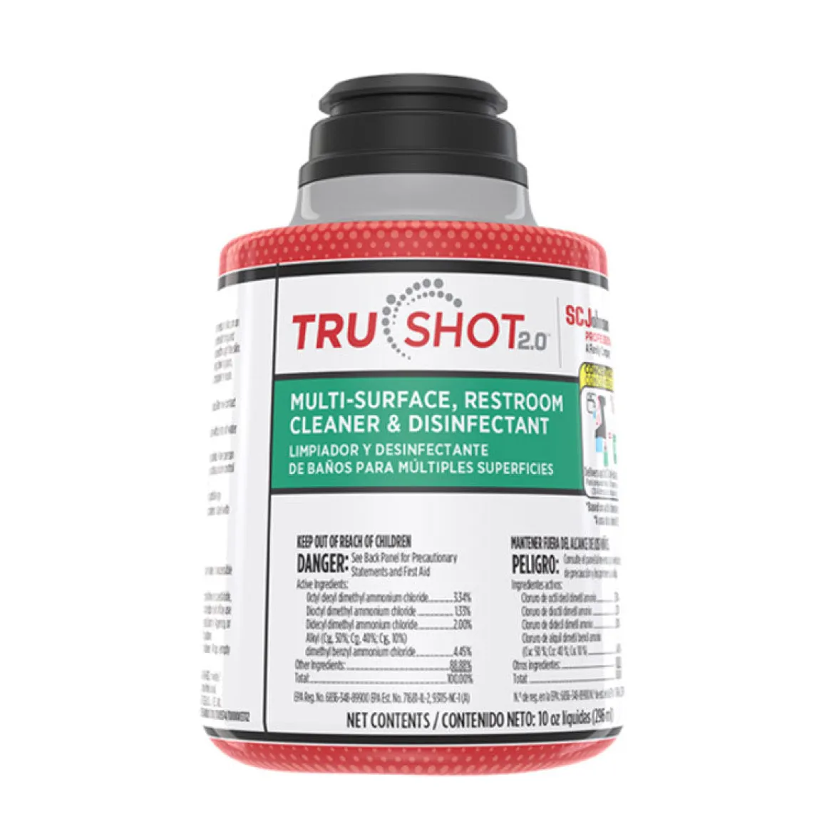 TruShot 2.0™ Multi-Surface, Restroom Cleaner & Disinfectant (10 oz Cartridges) - Case of 4