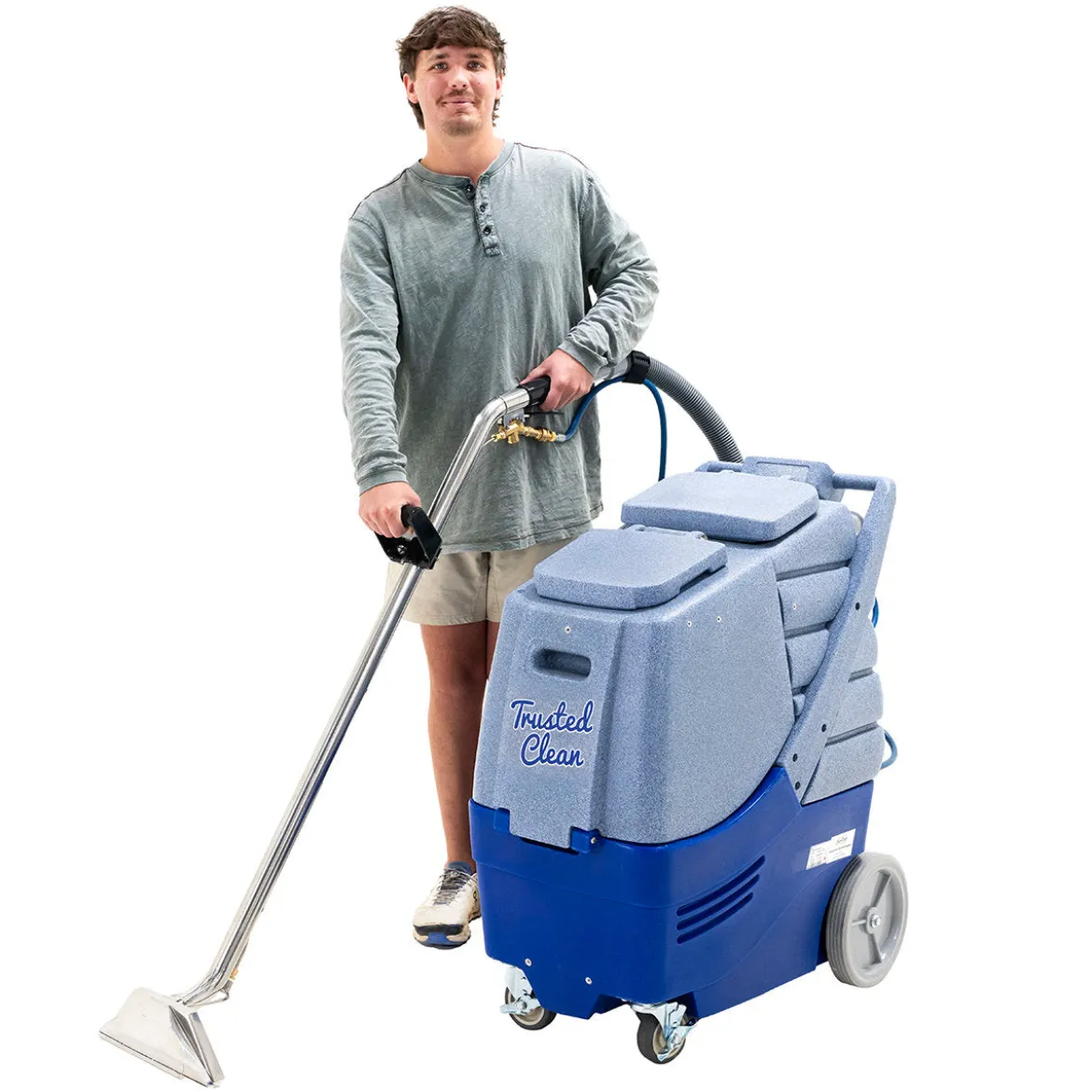 Trusted Clean 'Maximum' Heated Carpet Extractor (220 PSI) w/ 12" Wand & 25' Hose - 17 Gallons