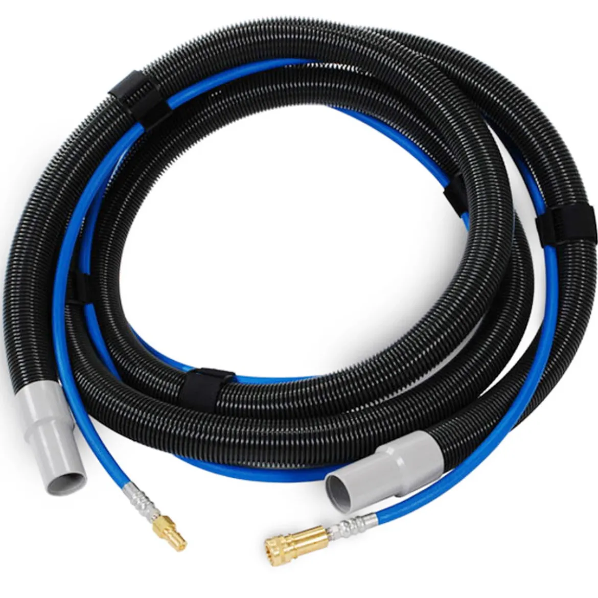 25' Vacuum Hose & Solution Line Set (1.5" Hose, 3/8" Line & 1/4" Quick Connects) for EDIC Carpet Extractors - 3000 PSI Max