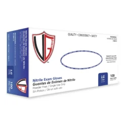 Vguard® 4.0 Mil Blue Powder-Free Nitrile Chemo Exam Gloves (M - XL Sizes Available) - Box of 100