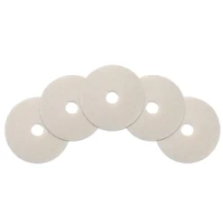 17" White Commercial Floor Buffing Pads - Case of 5