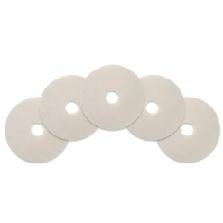 15" White Floor Buffing & Polishing Pads - Case of 5