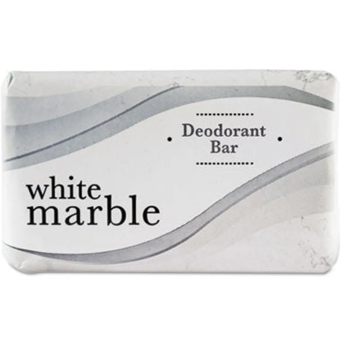 White Marble Deodorant Bar Soap (2.5 oz Indiviudally Wrapped Bars) - Case of 200