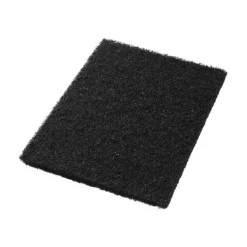 14" x 28" Black Wet Rectangular Floor Stripping Pads - Case of 5
