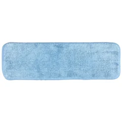 18" x 5" Bulk Blue Microfiber Launderable Flat Mops - Case of 120