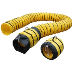 Xpower® 16" Yellow Expandable Polyester Ducting for X-47ATR & X-48ATR Axial Fans (15’ & 25’ Options Available)