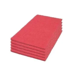 14" x 28" Red Floor Buffing & Scrubbing Pads - Case of 5