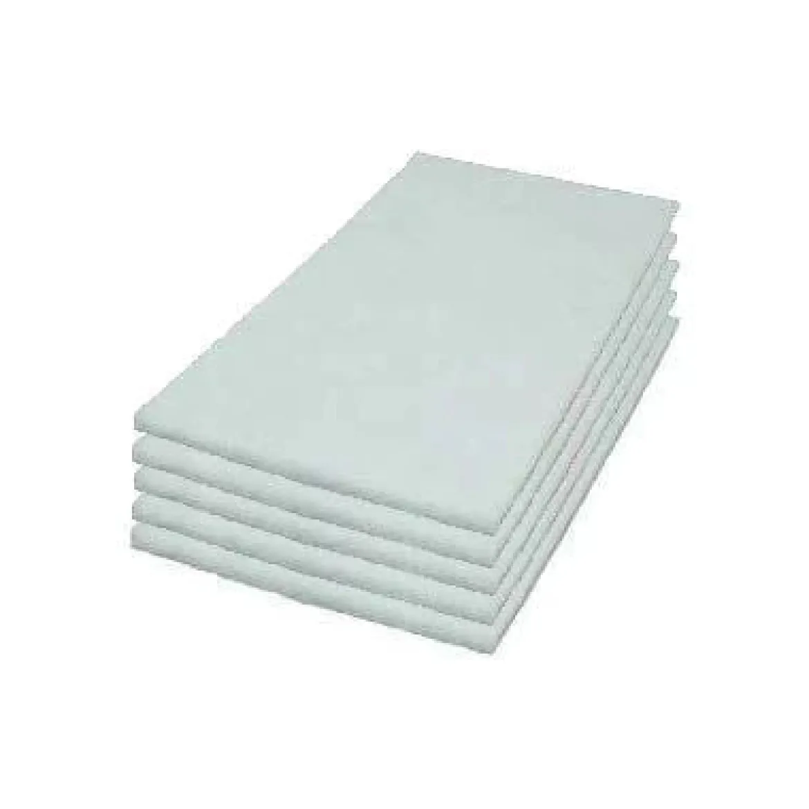 14" x 20" White Rectangular Floor Buffing Pads - Case of 5