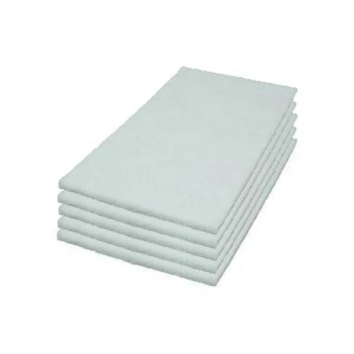14" x 24" White Rectangular Polishing & Buffing Pads - Case of 5