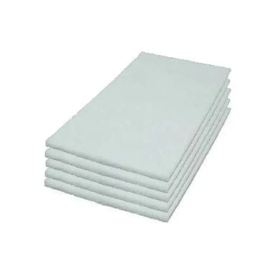 12" x 18" White Square Floor Buffing & Scrubbing Pads - Case of 5
