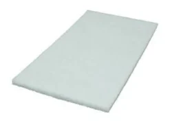 12" x 18" White Square Floor Buffing & Scrubbing Pads - Case of 5