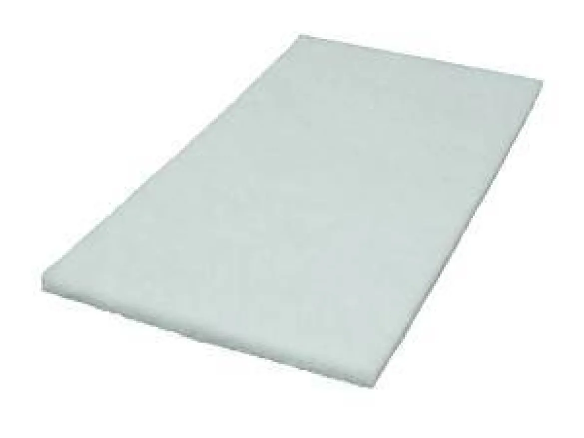 12" x 18" White Square Floor Buffing & Scrubbing Pads - Case of 5