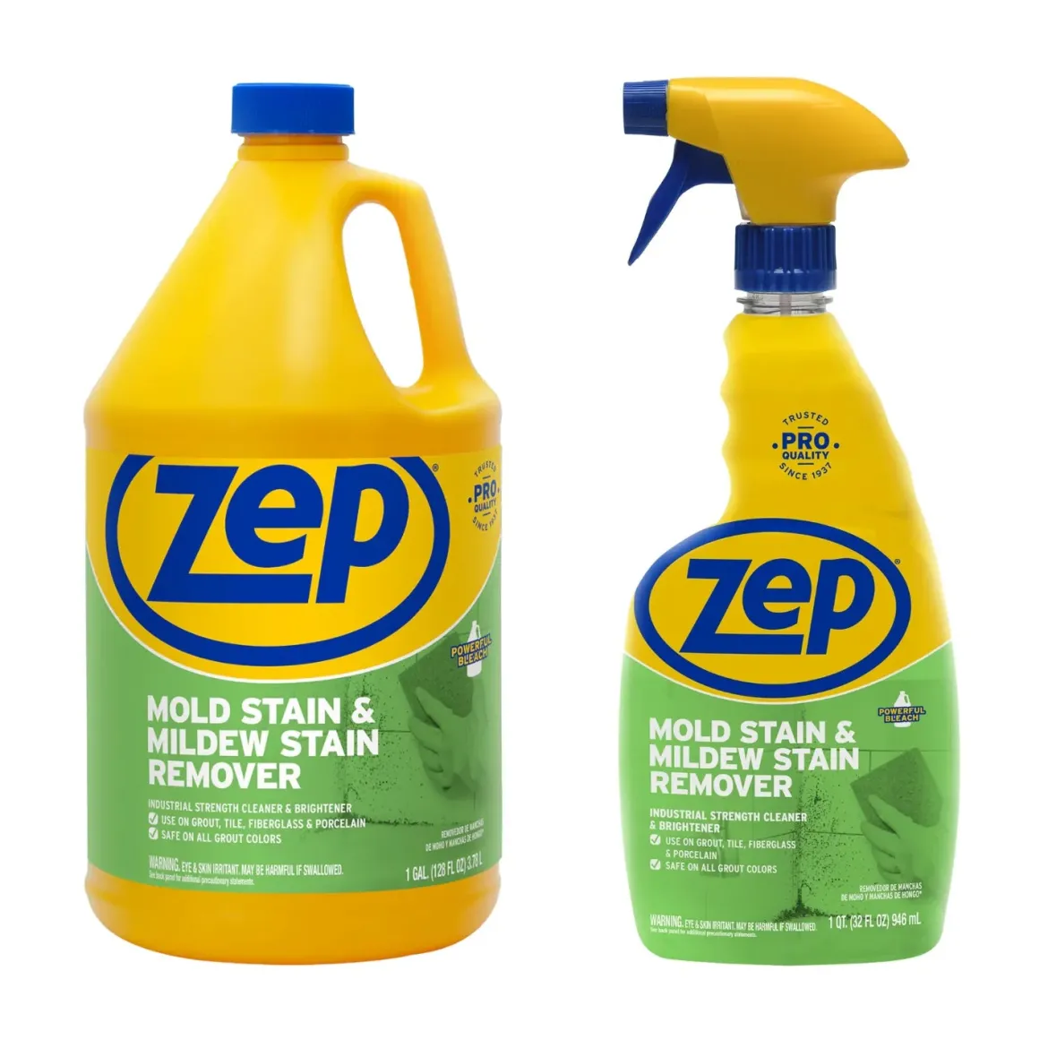 Zep® Mold Stain & Mildew Stain Remover (Quart Sprayers or Gallon Jug Refill Options)
